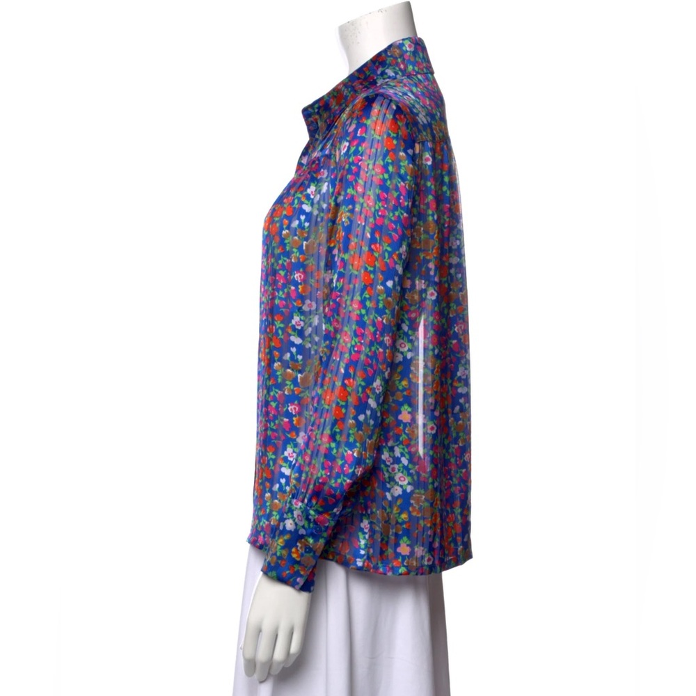 Ba&Sh Rive Blue Button Down Blouse - Picture 5 of 10